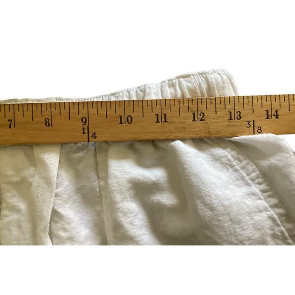 Zara women’s linen blend cargo trousers white beachy pants sz XS - Picture 5 of 7